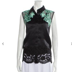 3.1 Phillip Lim Silk Lace Pattern Blouse Size: S | US 4